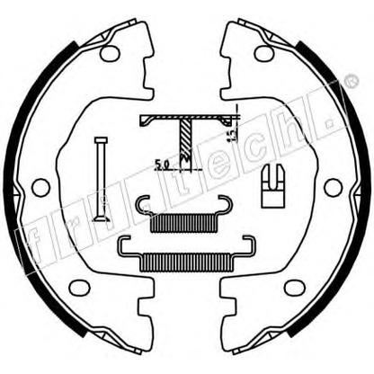 Photo Brake Shoe Set, parking brake fri.tech. 1034101K