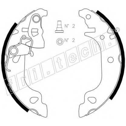 Photo Brake Shoe Set fri.tech. 1034103