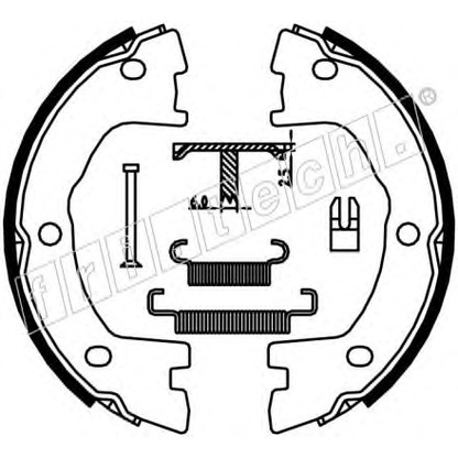 Photo Brake Shoe Set, parking brake fri.tech. 1034120K