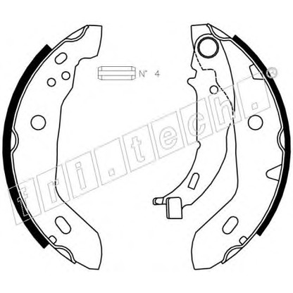 Photo Brake Shoe Set fri.tech. 1052122