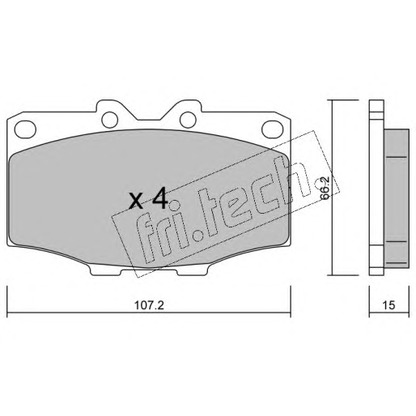 Foto Kit pastiglie freno, Freno a disco fri.tech. 1110