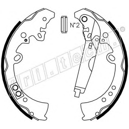 Photo Brake Shoe Set, parking brake fri.tech. 1115317