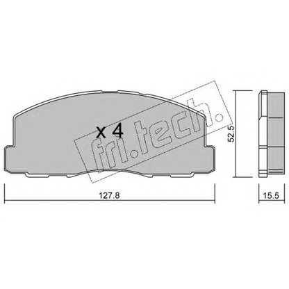 Foto Kit pastiglie freno, Freno a disco fri.tech. 1160