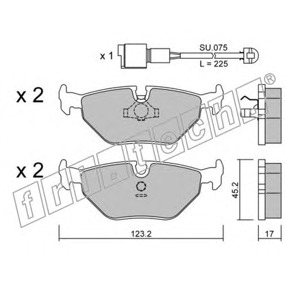 Photo Brake Pad Set, disc brake fri.tech. 1270W