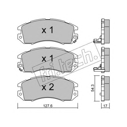 Photo Brake Pad Set, disc brake fri.tech. 1370