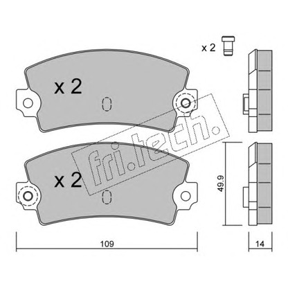 Foto Kit pastiglie freno, Freno a disco fri.tech. 1501