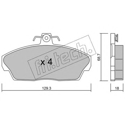 Photo Kit de plaquettes de frein, frein à disque fri.tech. 1771