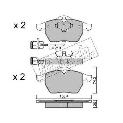 Photo Brake Pad Set, disc brake fri.tech. 1880