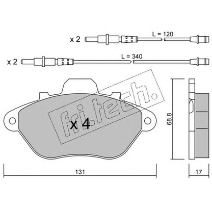 Photo Brake Pad Set, disc brake fri.tech. 1920