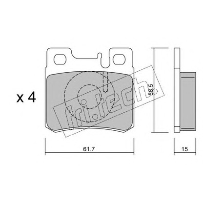 Photo Kit de plaquettes de frein, frein à disque fri.tech. 2120