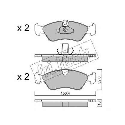 Photo Brake Pad Set, disc brake fri.tech. 2170