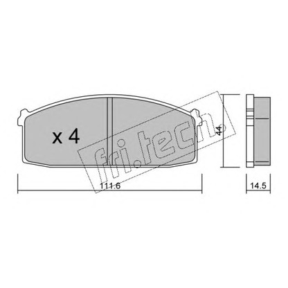 Photo Brake Pad Set, disc brake fri.tech. 2540