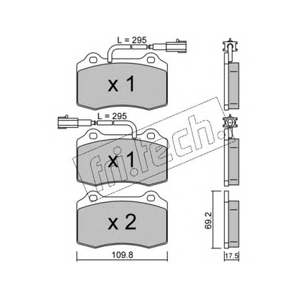 Photo Brake Pad Set, disc brake fri.tech. 2600