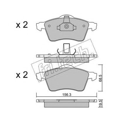 Photo Brake Pad Set, disc brake fri.tech. 2720