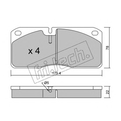 Photo Kit de plaquettes de frein, frein à disque fri.tech. 2780