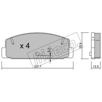 Photo Brake Pad Set, disc brake fri.tech. 3110