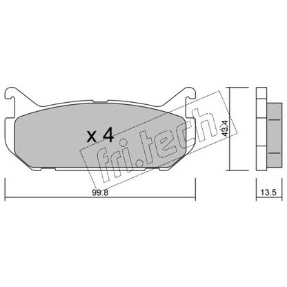 Photo Brake Pad Set, disc brake fri.tech. 3120