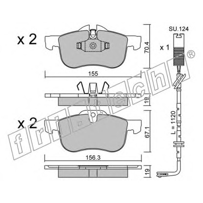 Photo Brake Pad Set, disc brake fri.tech. 3160W