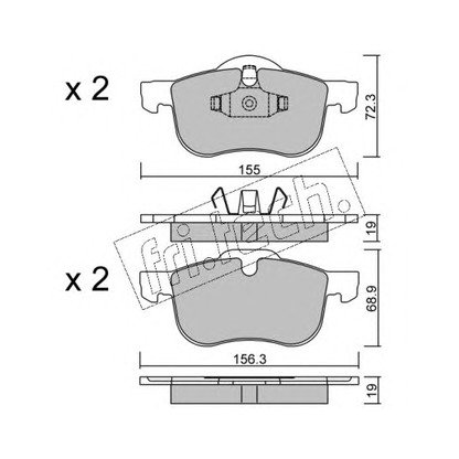 Photo Brake Pad Set, disc brake fri.tech. 3180