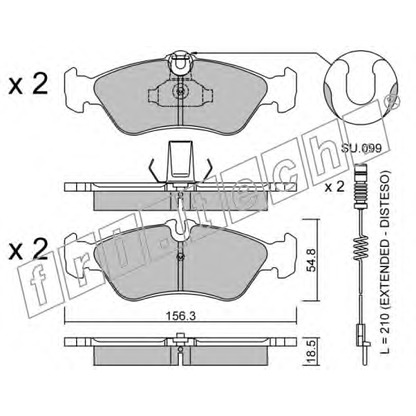 Foto Kit pastiglie freno, Freno a disco fri.tech. 3200W