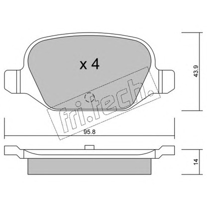 Foto Kit pastiglie freno, Freno a disco fri.tech. 3330