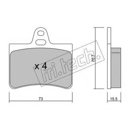 Photo Kit de plaquettes de frein, frein à disque fri.tech. 3420