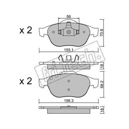 Photo Brake Pad Set, disc brake fri.tech. 3451