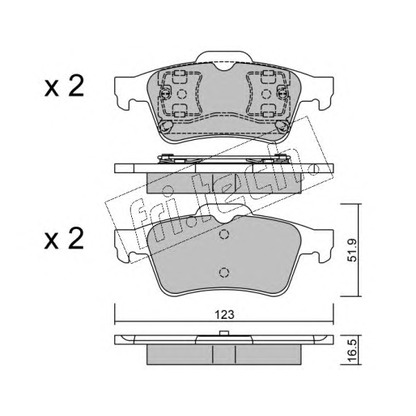 Photo Brake Pad Set, disc brake fri.tech. 3460