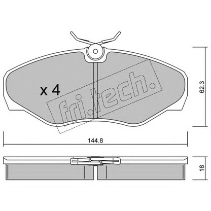 Foto Bremsbelagsatz, Scheibenbremse fri.tech. 3472