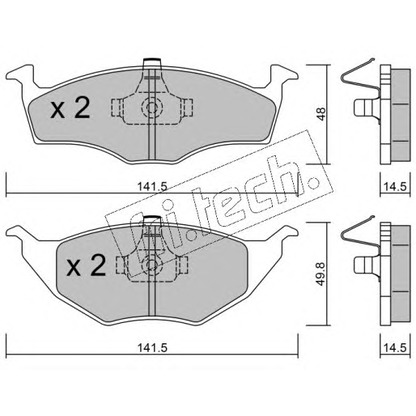 Photo Kit de plaquettes de frein, frein à disque fri.tech. 3540