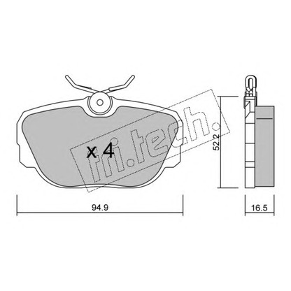 Photo Brake Pad Set, disc brake fri.tech. 3600