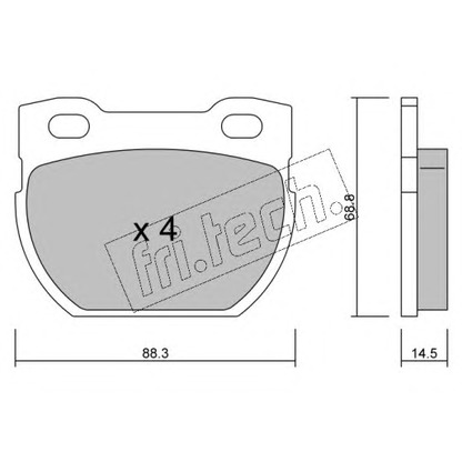 Photo Kit de plaquettes de frein, frein à disque fri.tech. 3630