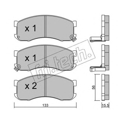 Photo Brake Pad Set, disc brake fri.tech. 4090