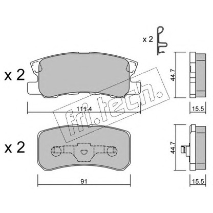 Foto Kit pastiglie freno, Freno a disco fri.tech. 4150