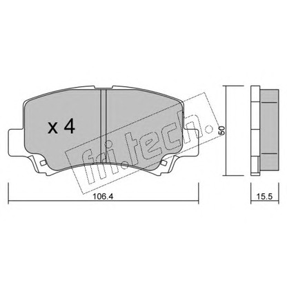 Photo Brake Pad Set, disc brake fri.tech. 4340