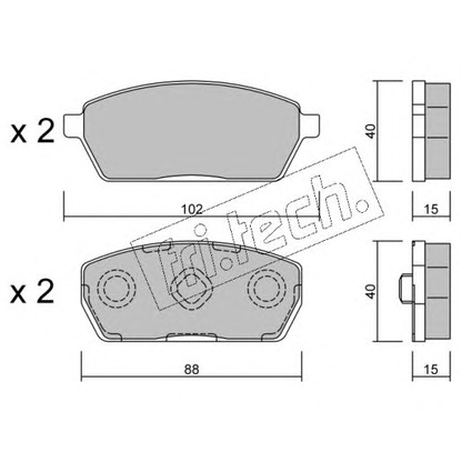 Foto Kit pastiglie freno, Freno a disco fri.tech. 4540