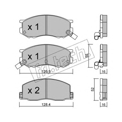 Foto Kit pastiglie freno, Freno a disco fri.tech. 4710