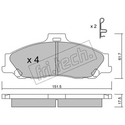 Foto Kit pastiglie freno, Freno a disco fri.tech. 4950