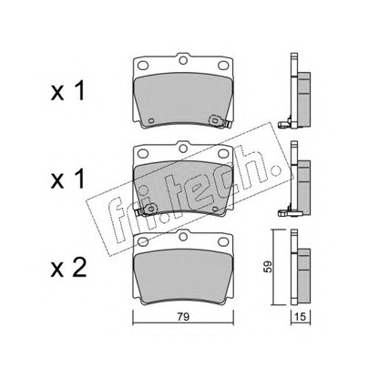 Photo Brake Pad Set, disc brake fri.tech. 5000