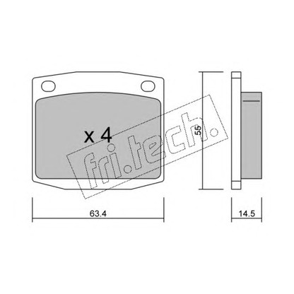 Photo Brake Pad Set, disc brake fri.tech. 5020