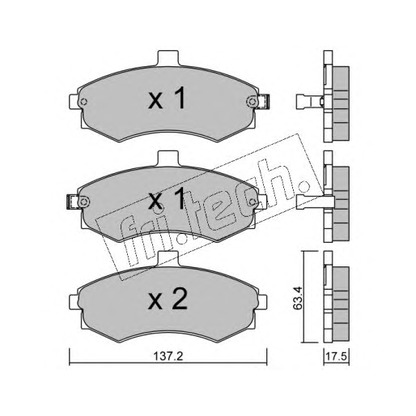 Photo Brake Pad Set, disc brake fri.tech. 5200