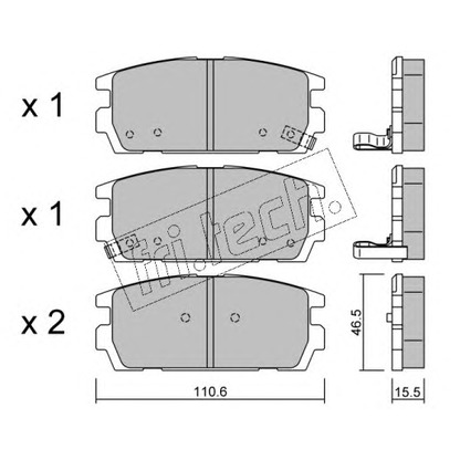 Photo Brake Pad Set, disc brake fri.tech. 5230