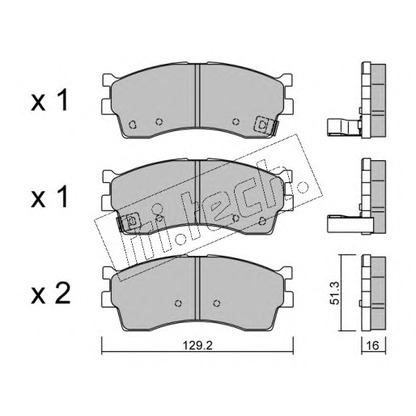 Photo Brake Pad Set, disc brake fri.tech. 5280