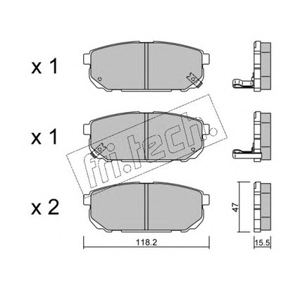 Photo Brake Pad Set, disc brake fri.tech. 5320