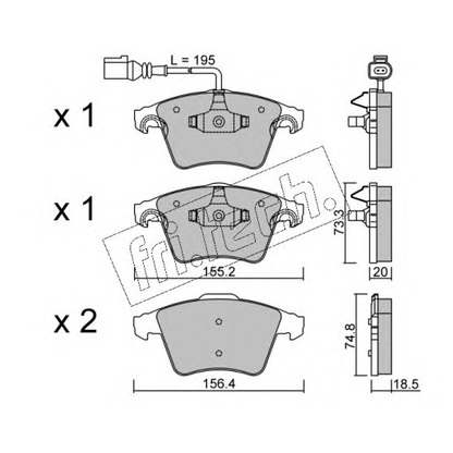 Photo Brake Pad Set, disc brake fri.tech. 5680