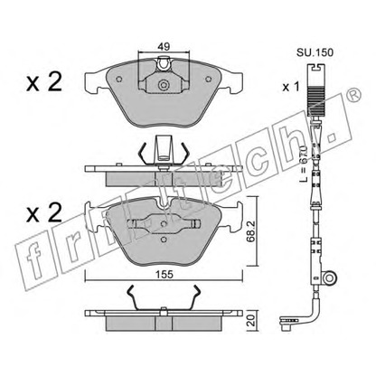 Photo Brake Pad Set, disc brake fri.tech. 5740W