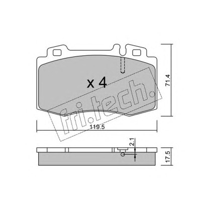 Foto Kit pastiglie freno, Freno a disco fri.tech. 5790