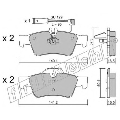 Photo Brake Pad Set, disc brake fri.tech. 5840W