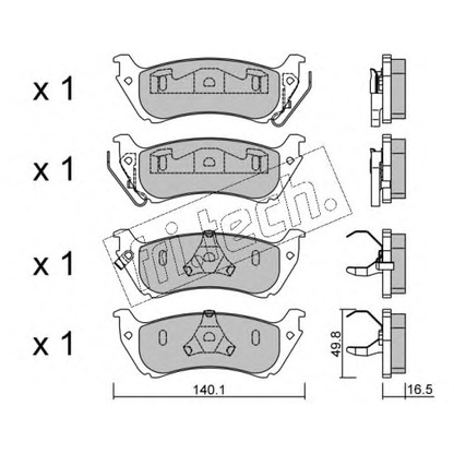 Photo Brake Pad Set, disc brake fri.tech. 5860