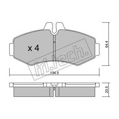 Foto Kit pastiglie freno, Freno a disco fri.tech. 5890